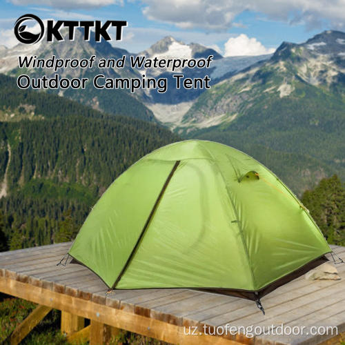 2.5kg yashil tashqi rangli alpinizm trekking ikki tomonlama chodir